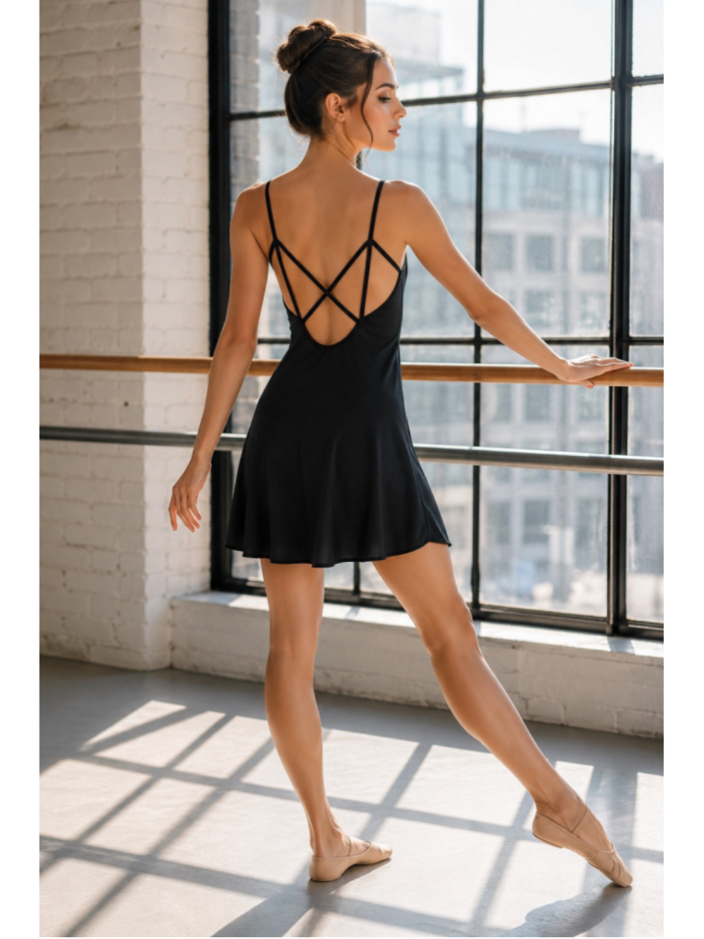 NIB Weissman Elite Mirror Performance Dance Dress, in Black, size M/A, NIB!